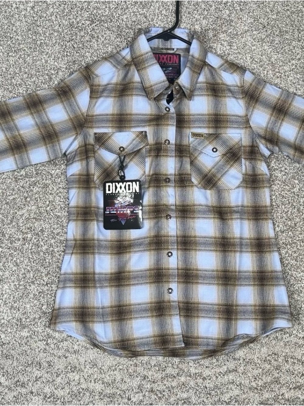 Dixxon Flannel Company Shirt Women’s Small 22 Jumps Plaid Button Up Blue Western